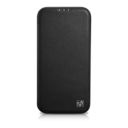iCarer CE Premium Leather Folio Case iPhone 14 Plus Magnetic Flip Leather Folio Case MagSafe black (WMI14220715-BK)_1