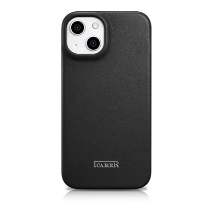 iCarer CE Premium Leather Folio Case iPhone 14 Plus Magnetic Flip Leather Folio Case MagSafe black (WMI14220715-BK)_2