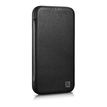 iCarer CE Premium Leather Folio Case iPhone 14 Plus Magnetic Flip Leather Folio Case MagSafe black (WMI14220715-BK)_3
