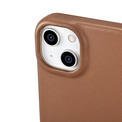 iCarer CE Premium Leather Folio Case iPhone 14 Plus Magnetic Flip Leather Folio Case MagSafe Brown (WMI14220715-BN)_12