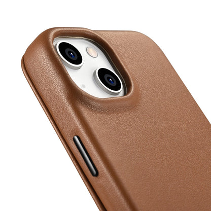 iCarer CE Premium Leather Folio Case iPhone 14 Plus Magnetic Flip Leather Folio Case MagSafe Brown (WMI14220715-BN)_14