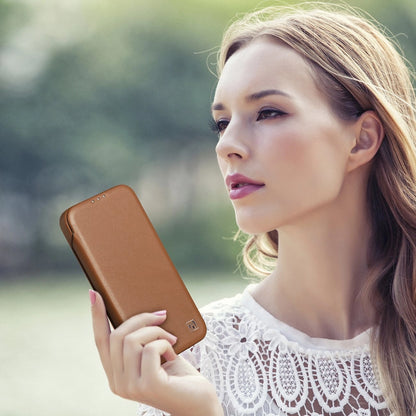 iCarer CE Premium Leather Folio Case iPhone 14 Plus Magnetic Flip Leather Folio Case MagSafe Brown (WMI14220715-BN)_26