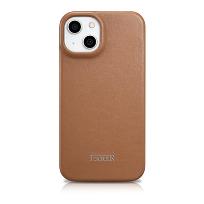 iCarer CE Premium Leather Folio Case iPhone 14 Plus Magnetic Flip Leather Folio Case MagSafe Brown (WMI14220715-BN)_3