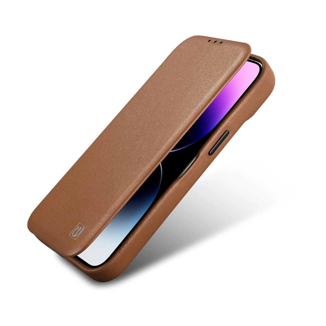 iCarer CE Premium Leather Folio Case iPhone 14 Plus Magnetic Flip Leather Folio Case MagSafe Brown (WMI14220715-BN)_8