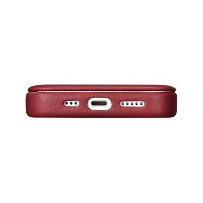 iCarer CE Premium Leather Folio Case iPhone 14 Plus Magnetic Flip Leather Folio Case MagSafe Red (WMI14220715-RD)_10