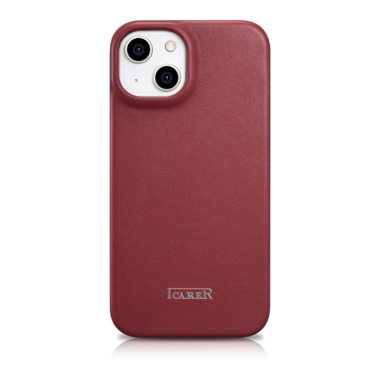 iCarer CE Premium Leather Folio Case iPhone 14 Plus Magnetic Flip Leather Folio Case MagSafe Red (WMI14220715-RD)_2