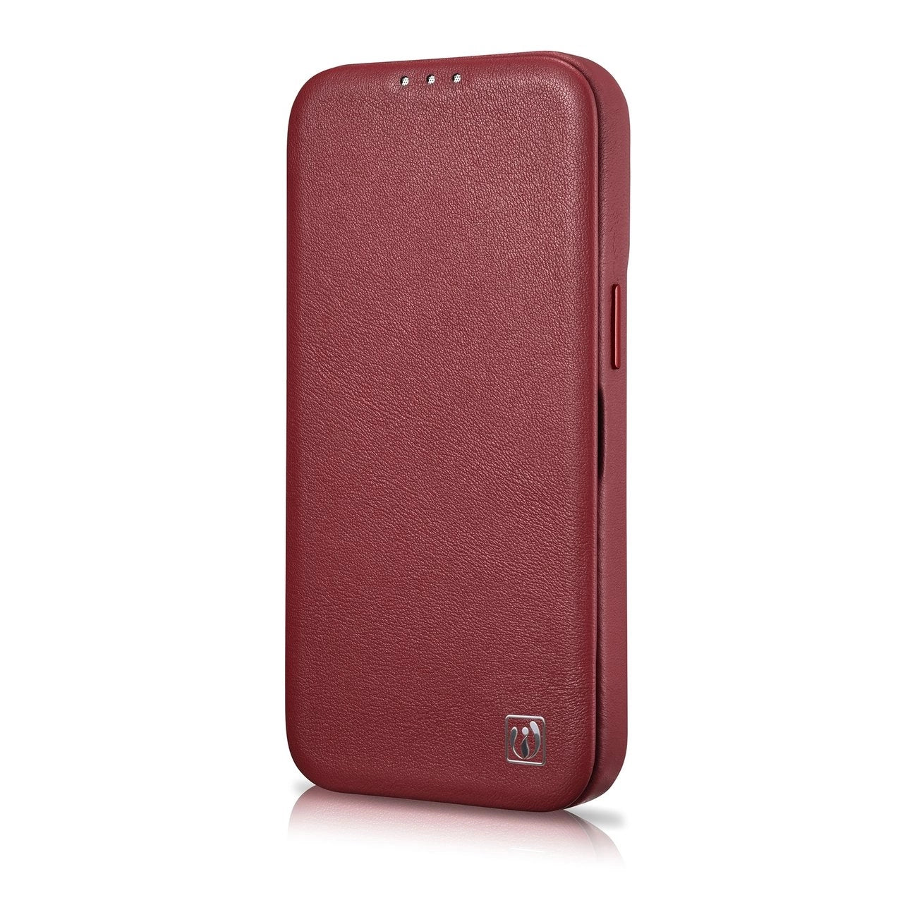 iCarer CE Premium Leather Folio Case iPhone 14 Plus Magnetic Flip Leather Folio Case MagSafe Red (WMI14220715-RD)_5