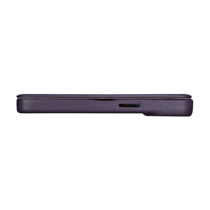 iCarer CE Premium Leather Folio Case iPhone 14 Plus Magnetic Flip Leather Folio Case MagSafe Dark Purple (WMI14220715-DP)_11