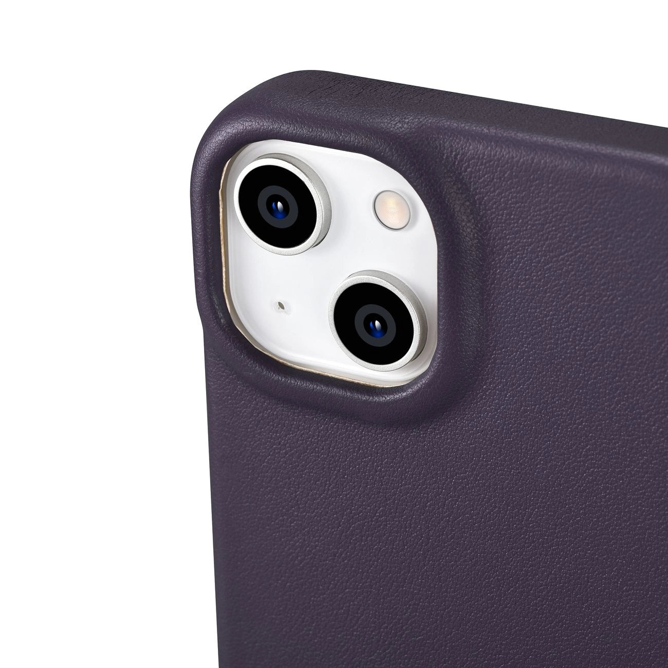 iCarer CE Premium Leather Folio Case iPhone 14 Plus Magnetic Flip Leather Folio Case MagSafe Dark Purple (WMI14220715-DP)_12