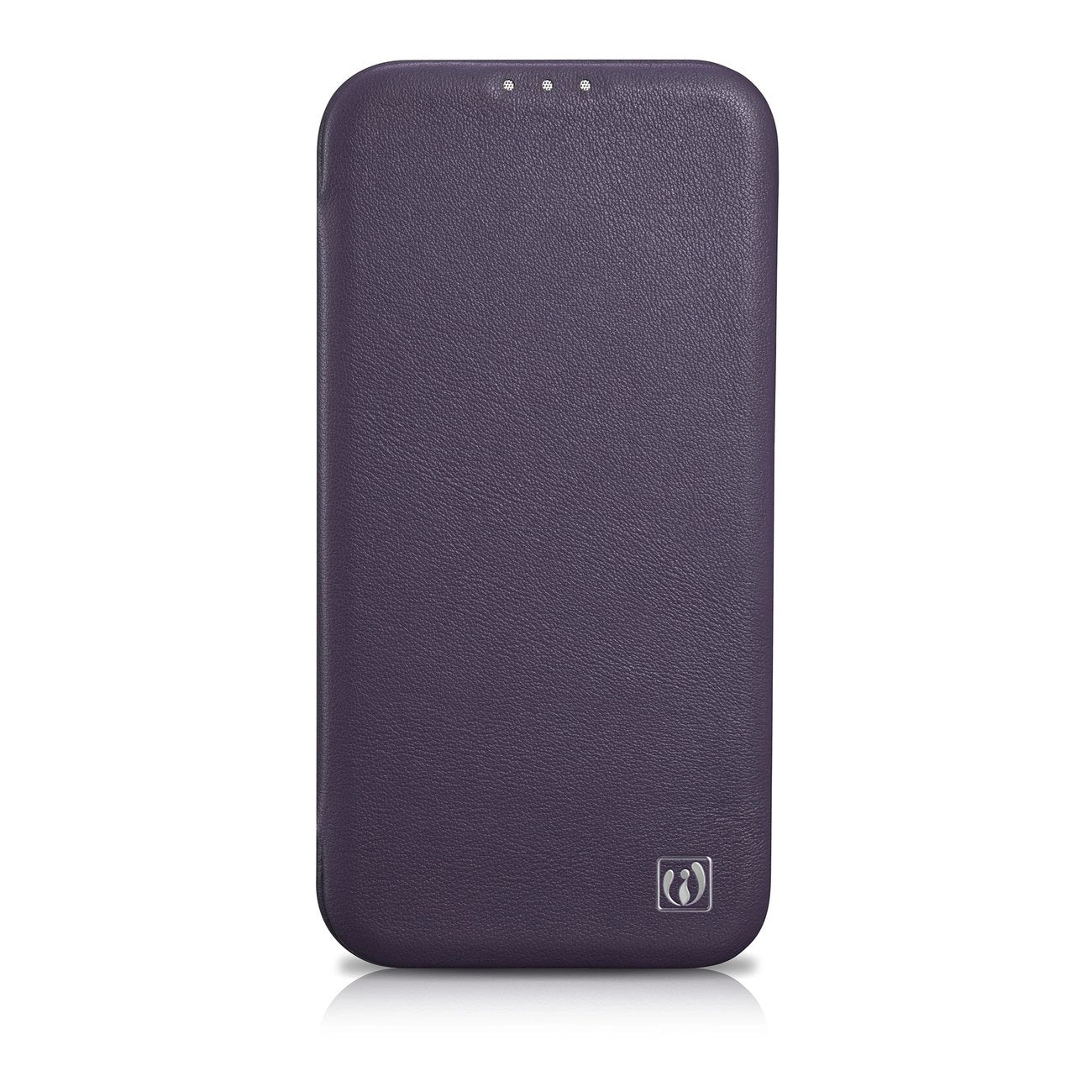 iCarer CE Premium Leather Folio Case iPhone 14 Plus Magnetic Flip Leather Folio Case MagSafe Dark Purple (WMI14220715-DP)_1