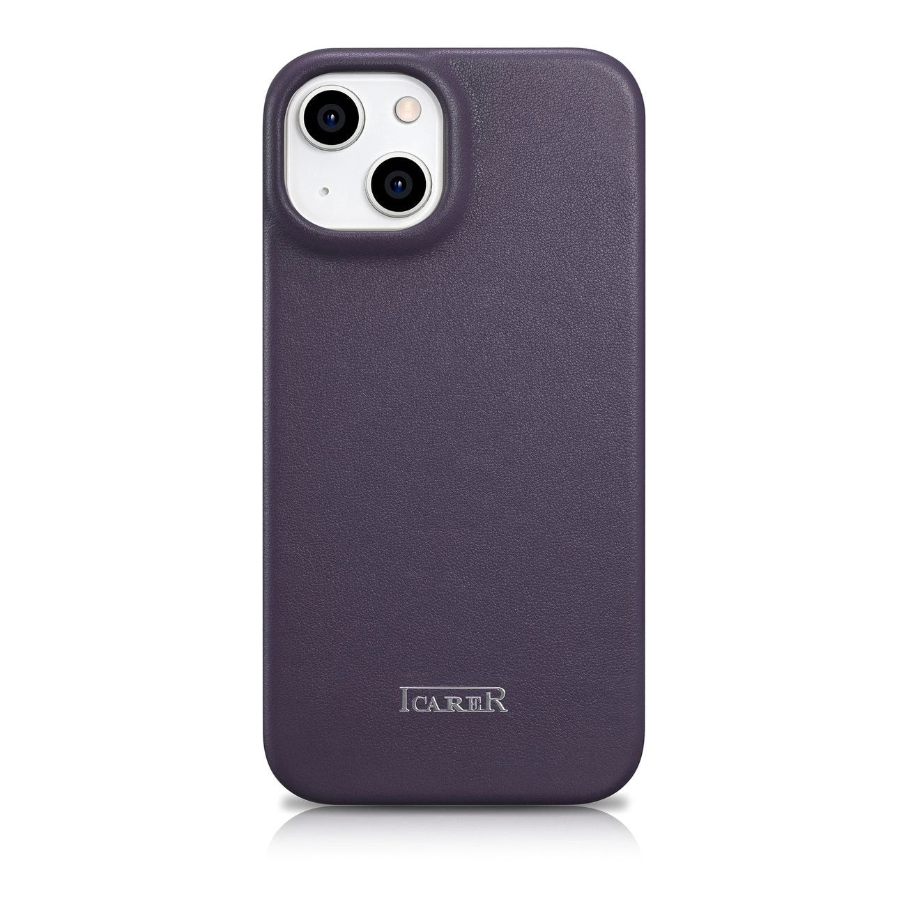 iCarer CE Premium Leather Folio Case iPhone 14 Plus Magnetic Flip Leather Folio Case MagSafe Dark Purple (WMI14220715-DP)_2