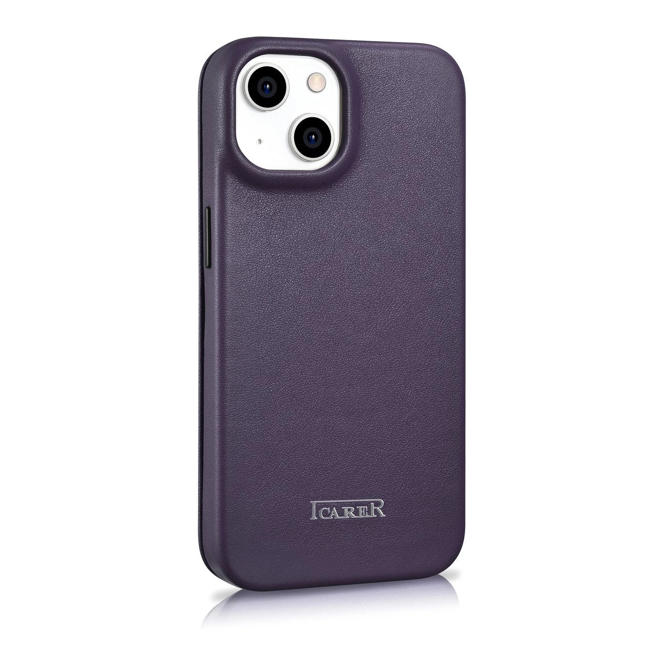 iCarer CE Premium Leather Folio Case iPhone 14 Plus Magnetic Flip Leather Folio Case MagSafe Dark Purple (WMI14220715-DP)_3
