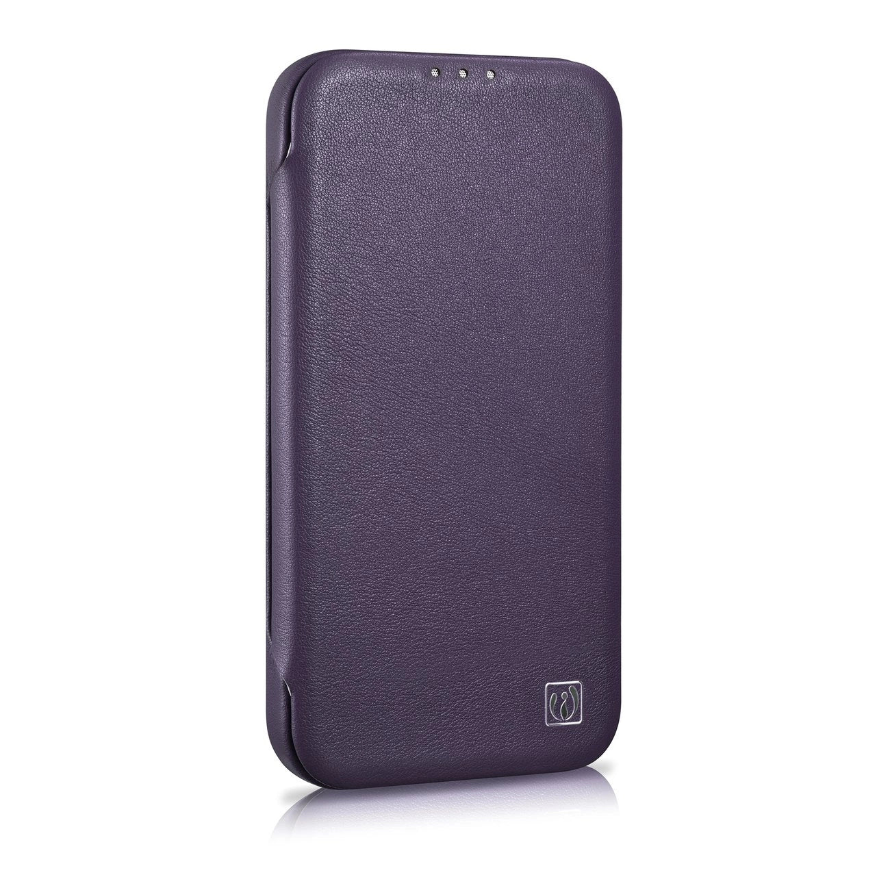 iCarer CE Premium Leather Folio Case iPhone 14 Plus Magnetic Flip Leather Folio Case MagSafe Dark Purple (WMI14220715-DP)_4
