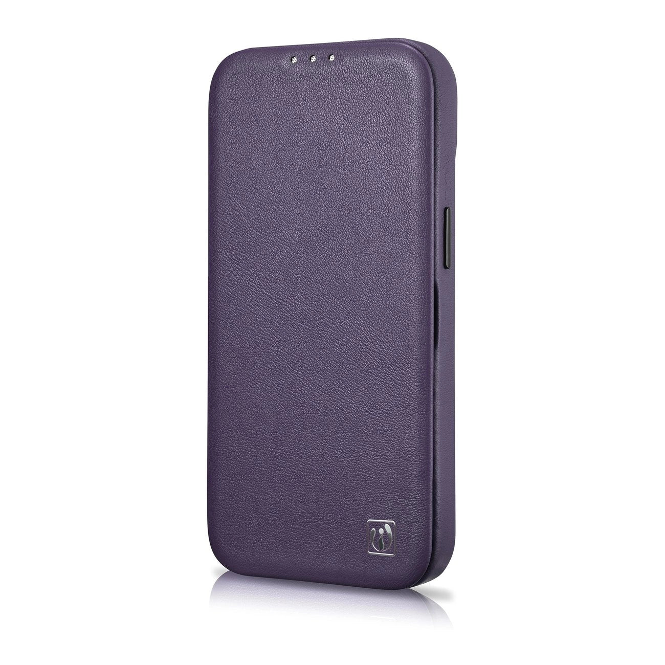 iCarer CE Premium Leather Folio Case iPhone 14 Plus Magnetic Flip Leather Folio Case MagSafe Dark Purple (WMI14220715-DP)_6
