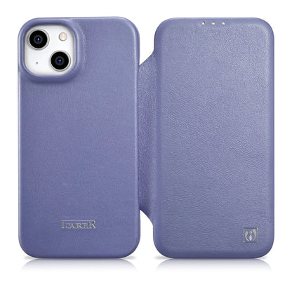 iCarer CE Premium Leather Folio Case iPhone 14 Plus Magnetic Flip Leather Folio Case MagSafe Light Purple (WMI14220715-LP)_0