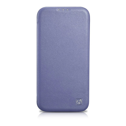 iCarer CE Premium Leather Folio Case iPhone 14 Plus Magnetic Flip Leather Folio Case MagSafe Light Purple (WMI14220715-LP)_1