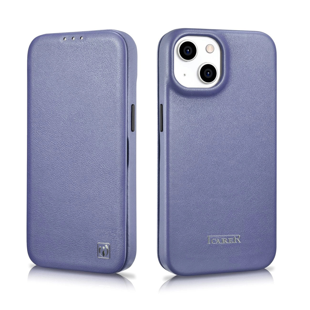 iCarer CE Premium Leather Folio Case iPhone 14 Plus Magnetic Flip Leather Folio Case MagSafe Light Purple (WMI14220715-LP)_27