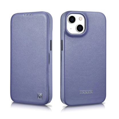 iCarer CE Premium Leather Folio Case iPhone 14 Plus Magnetic Flip Leather Folio Case MagSafe Light Purple (WMI14220715-LP)_27