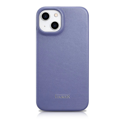 iCarer CE Premium Leather Folio Case iPhone 14 Plus Magnetic Flip Leather Folio Case MagSafe Light Purple (WMI14220715-LP)_2