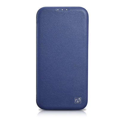 iCarer CE Premium Leather Folio Case iPhone 14 Plus Magnetic Flip Leather Folio Case MagSafe Blue (WMI14220715-BU)_1