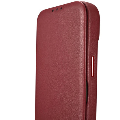 iCarer CE Premium Leather Folio Case iPhone 14 Pro Max Magnetic Flip Cover MagSafe Red (WMI14220716-RD)_13