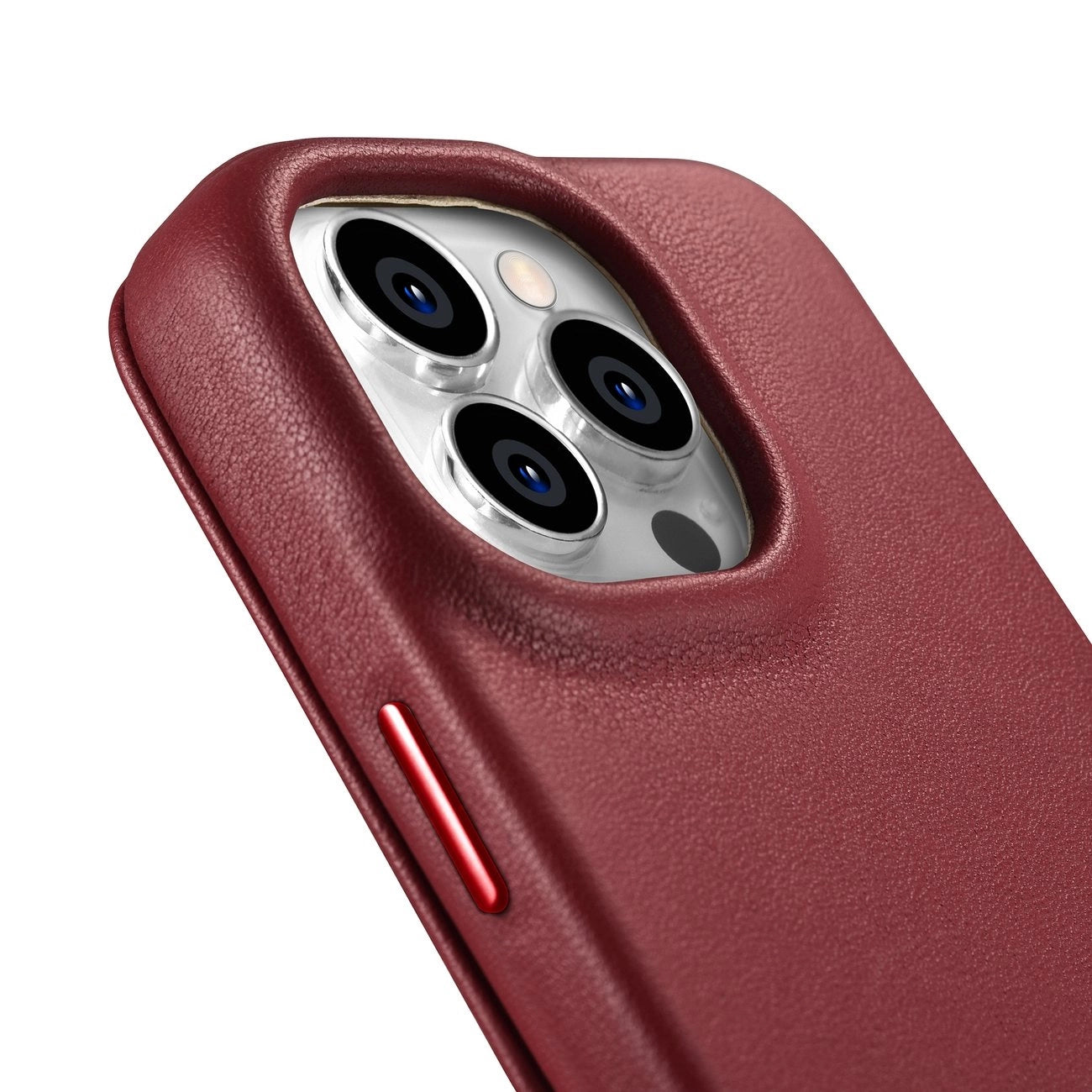 iCarer CE Premium Leather Folio Case iPhone 14 Pro Max Magnetic Flip Cover MagSafe Red (WMI14220716-RD)_14