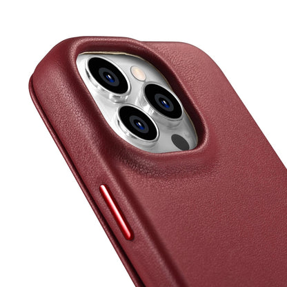 iCarer CE Premium Leather Folio Case iPhone 14 Pro Max Magnetic Flip Cover MagSafe Red (WMI14220716-RD)_14