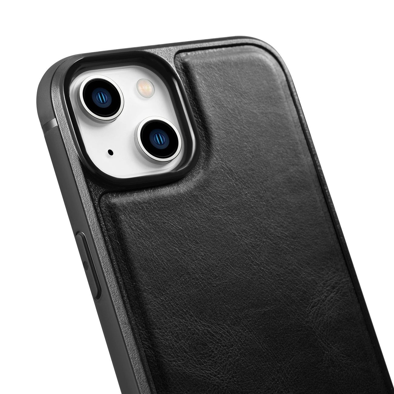 iCarer Leather Oil Wax case covered with natural leather for iPhone 14 Plus black (WMI14220719-BK)_9