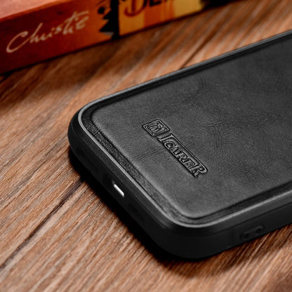 iCarer Leather Oil Wax case covered with natural leather for iPhone 14 Plus black (WMI14220719-BK)_13