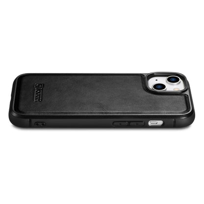 iCarer Leather Oil Wax case covered with natural leather for iPhone 14 Plus black (WMI14220719-BK)_8