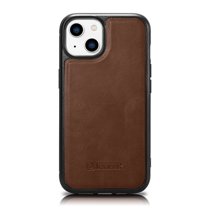 iCarer Leather Oil Wax Genuine Leather Case for iPhone 14 Plus (MagSafe Compatible) Brown (WMI14220719-BN)_0