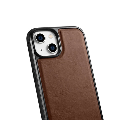 iCarer Leather Oil Wax Genuine Leather Case for iPhone 14 Plus (MagSafe Compatible) Brown (WMI14220719-BN)_13