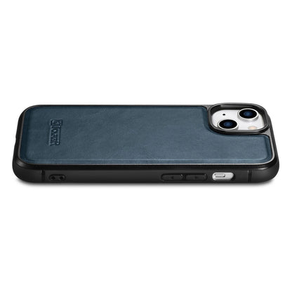 iCarer Leather Oil Wax case covered with natural leather for iPhone 14 Plus blue (WMI14220719-BU)_9