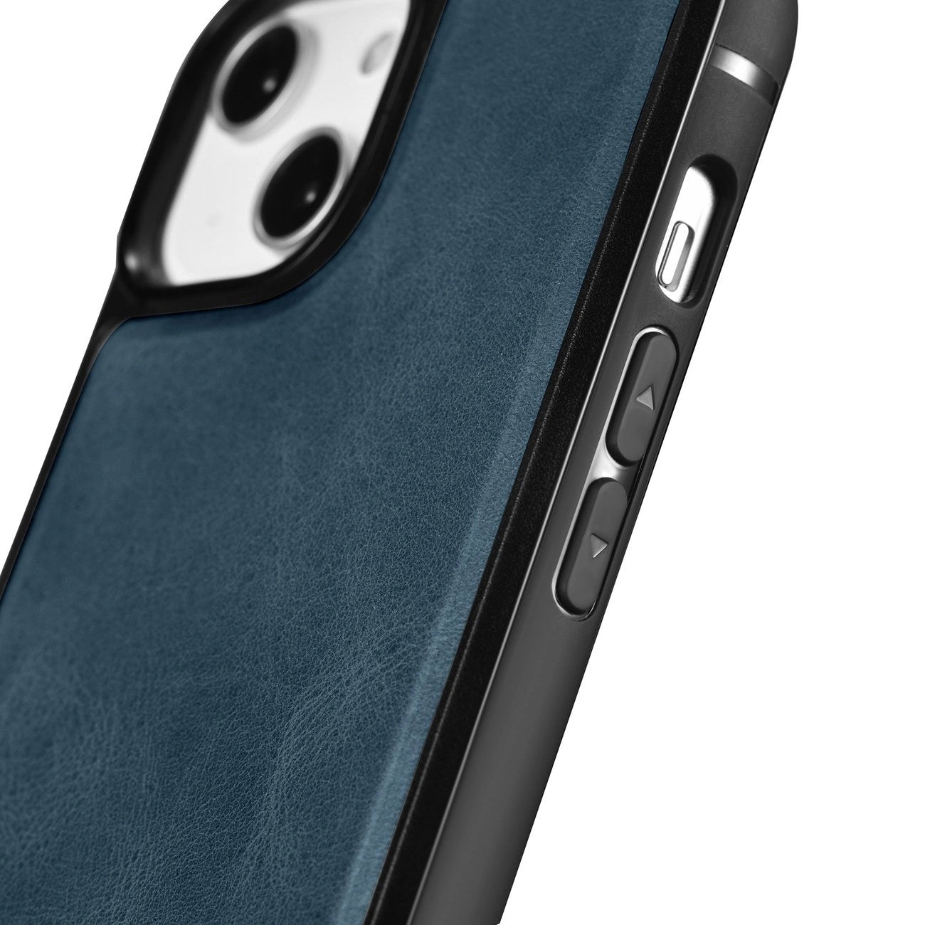 iCarer Leather Oil Wax case covered with natural leather for iPhone 14 Plus blue (WMI14220719-BU)_5