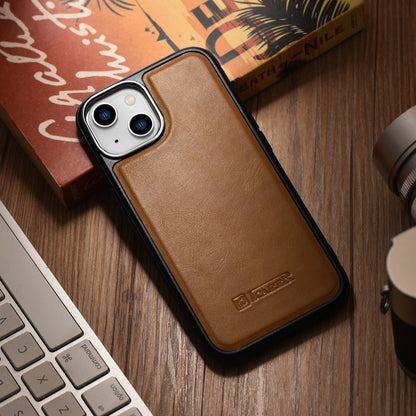 iCarer Leather Oil Wax case covered with natural leather for iPhone 14 Plus brown (WMI14220719-TN)_11
