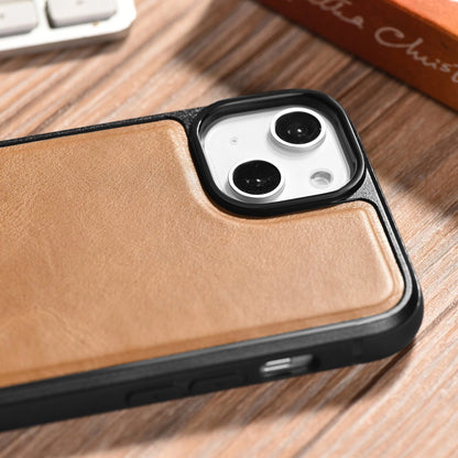 iCarer Leather Oil Wax case covered with natural leather for iPhone 14 Plus brown (WMI14220719-TN)_13