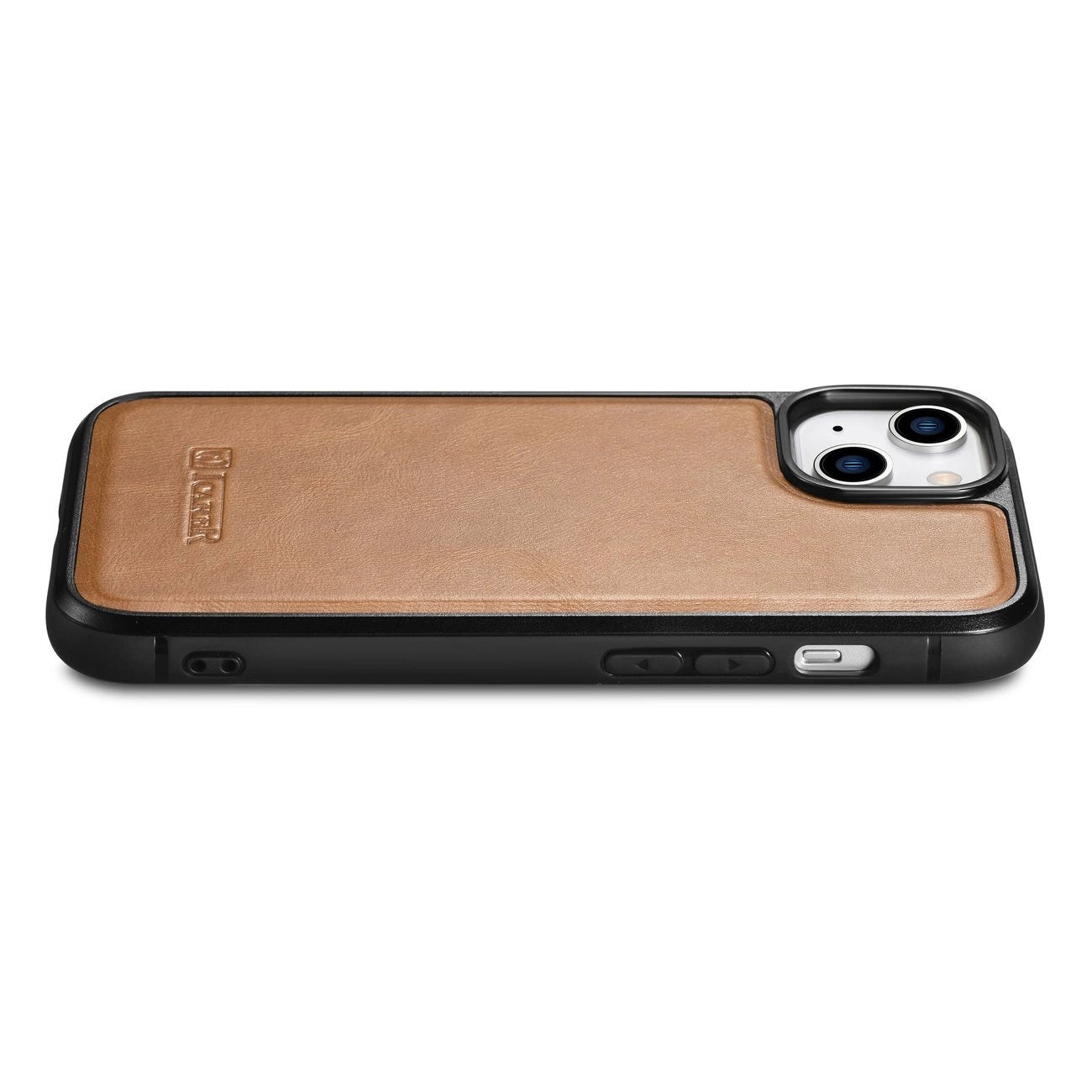 iCarer Leather Oil Wax case covered with natural leather for iPhone 14 Plus brown (WMI14220719-TN)_15