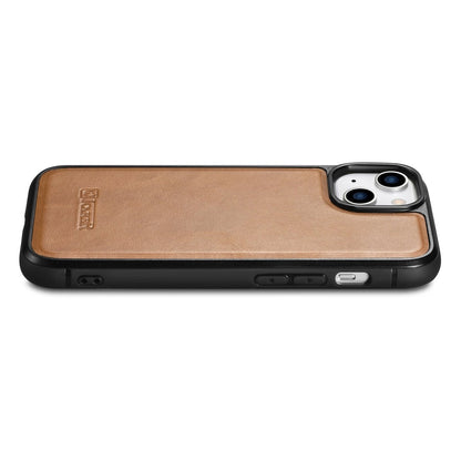 iCarer Leather Oil Wax case covered with natural leather for iPhone 14 Plus brown (WMI14220719-TN)_15