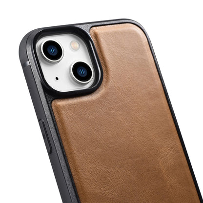 iCarer Leather Oil Wax case covered with natural leather for iPhone 14 Plus brown (WMI14220719-TN)_8