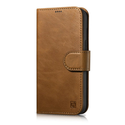 iCarer Oil Wax Wallet Case 2in1 Cover iPhone 14 Pro Anti-RFID Leather Flip Case Brown (WMI14220722-TN)_0