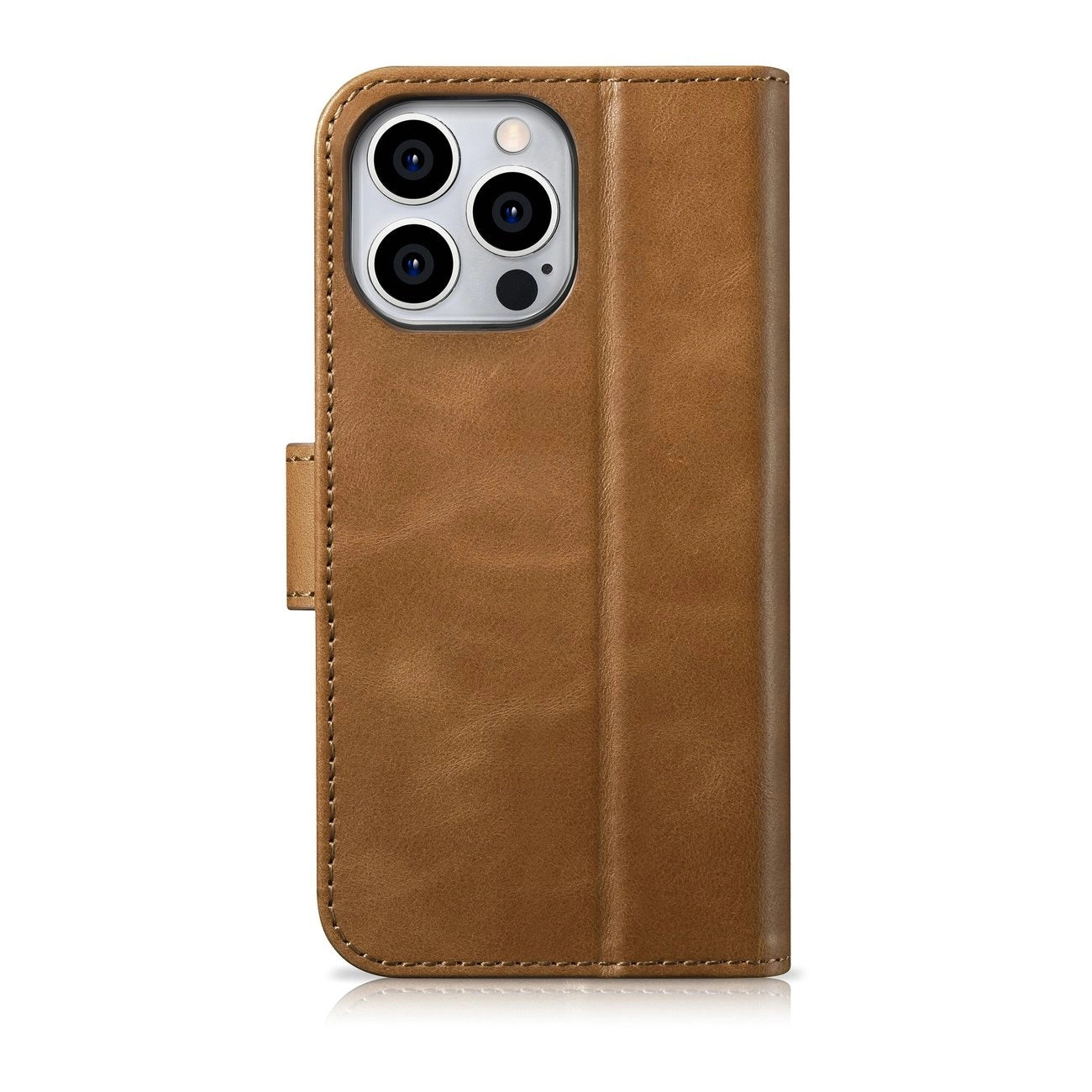 iCarer Oil Wax Wallet Case 2in1 Cover iPhone 14 Pro Anti-RFID Leather Flip Case Brown (WMI14220722-TN)_12