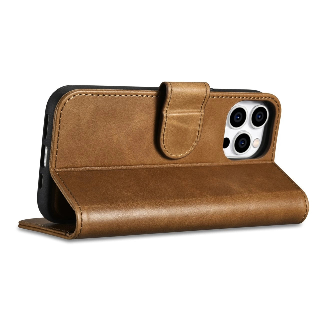 iCarer Oil Wax Wallet Case 2in1 Cover iPhone 14 Pro Anti-RFID Leather Flip Case Brown (WMI14220722-TN)_6