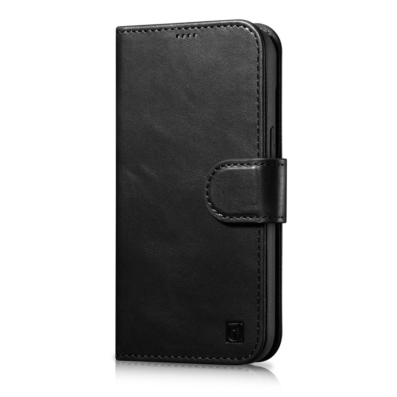 iCarer Oil Wax Wallet Case 2in1 Cover iPhone 14 Plus Anti-RFID Leather Flip Case Black (WMI14220723-BK)_0