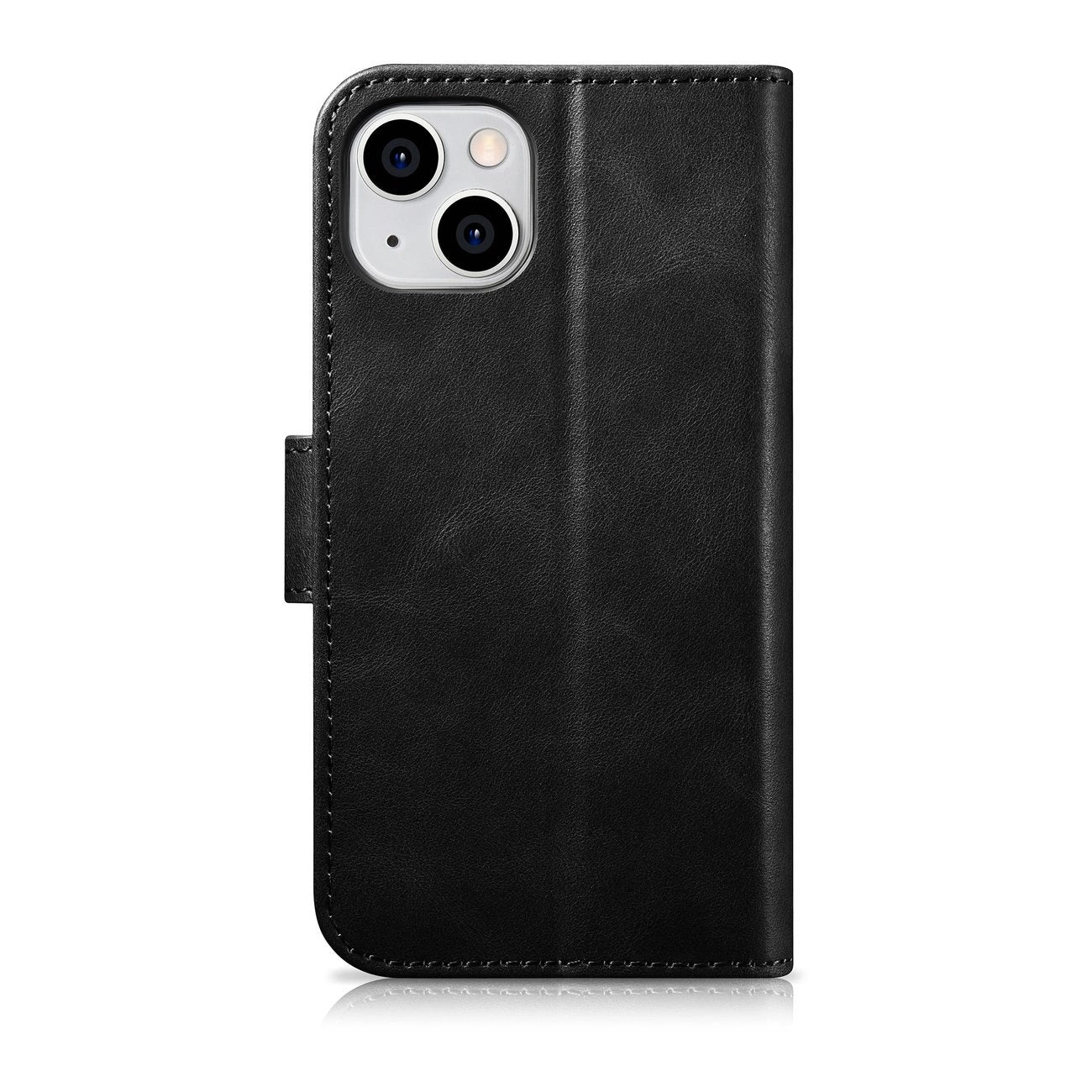 iCarer Oil Wax Wallet Case 2in1 Cover iPhone 14 Plus Anti-RFID Leather Flip Case Black (WMI14220723-BK)_13