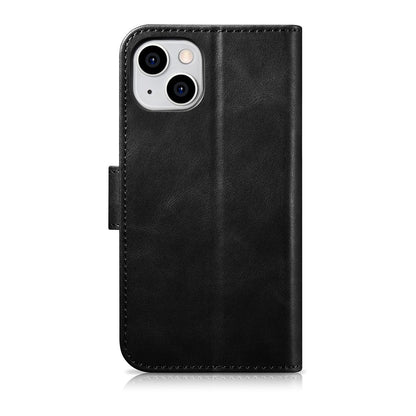 iCarer Oil Wax Wallet Case 2in1 Cover iPhone 14 Plus Anti-RFID Leather Flip Case Black (WMI14220723-BK)_13