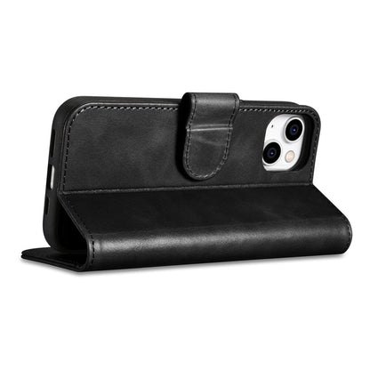 iCarer Oil Wax Wallet Case 2in1 Cover iPhone 14 Plus Anti-RFID Leather Flip Case Black (WMI14220723-BK)_7