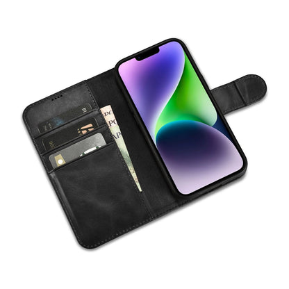 iCarer Oil Wax Wallet Case 2in1 Cover iPhone 14 Plus Anti-RFID Leather Flip Case Black (WMI14220723-BK)_8