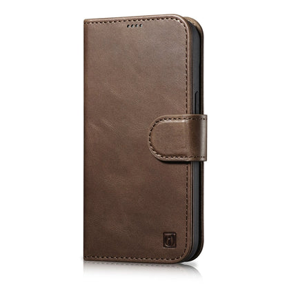 iCarer Oil Wax Wallet Case 2in1 Cover iPhone 14 Plus Anti-RFID Leather Flip Case Brown (WMI14220723-BN)_0