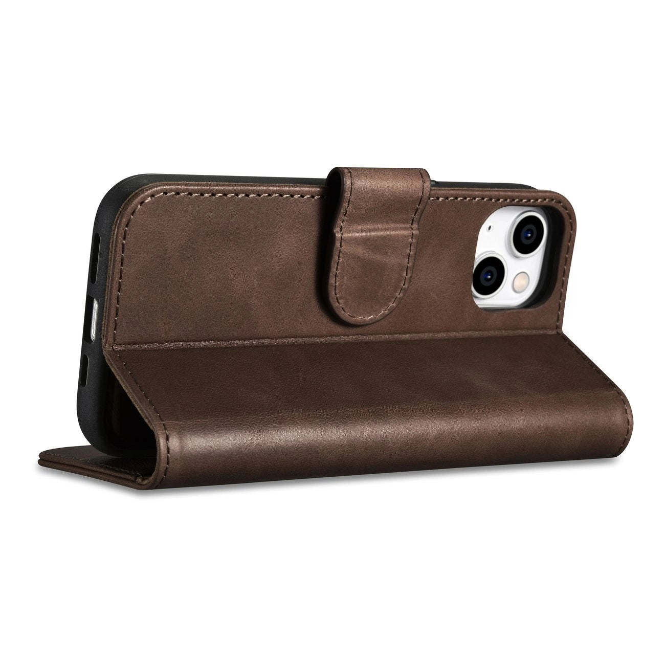 iCarer Oil Wax Wallet Case 2in1 Cover iPhone 14 Plus Anti-RFID Leather Flip Case Brown (WMI14220723-BN)_9