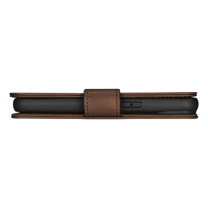 iCarer Oil Wax Wallet Case 2in1 Cover iPhone 14 Plus Anti-RFID Leather Flip Case Brown (WMI14220723-BN)_2
